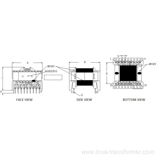 ETD 44 high frequency power supply transformer